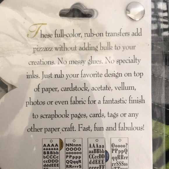 Rub On Transfers To Go Alphabets K&Company NWT - Picture 9 of 10